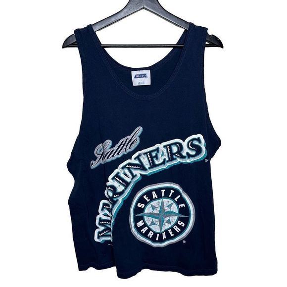 Vintage 90s Seattle Mariners Tank Top Womens Large - Picture 1 of 4